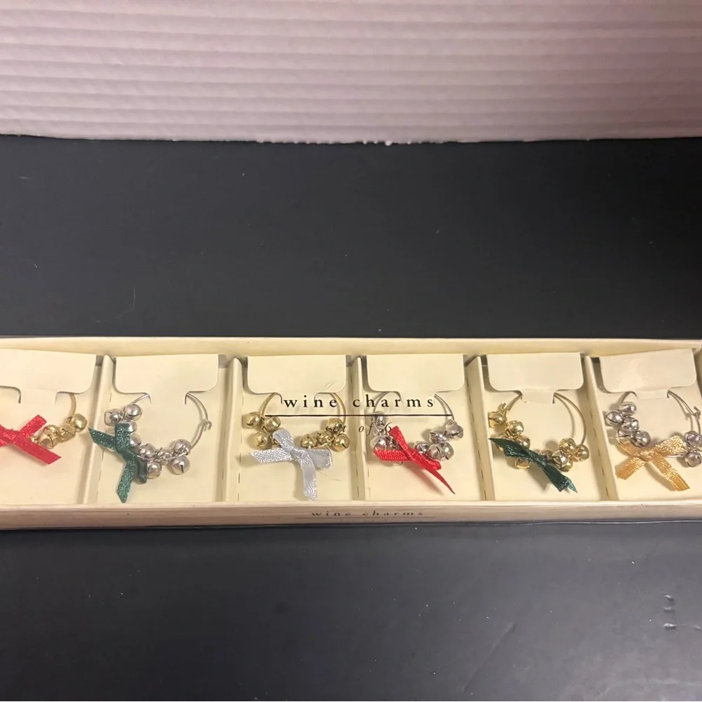 Pier 1 Multicolor Wine Charms Set, Pier 1, NIB